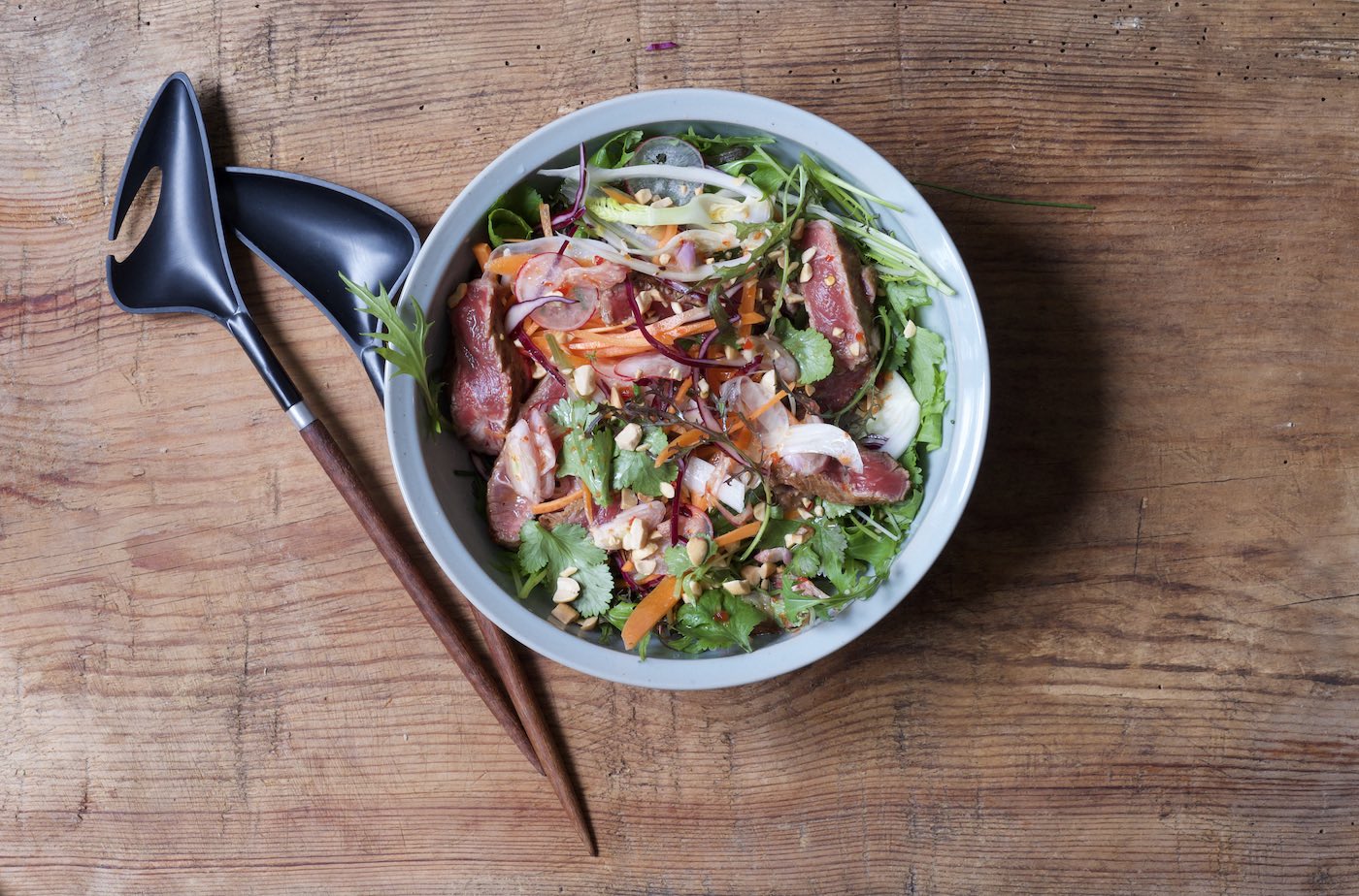 Salade au bœuf normand saisi